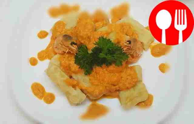 Пикантные ньокки с креветками