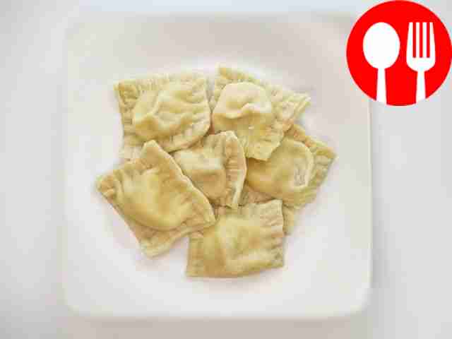 Питальные равиоли с лососем