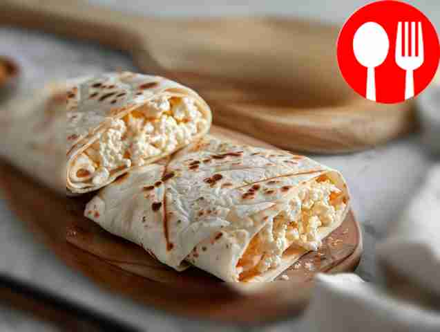 Здоровая тортилья с творогом