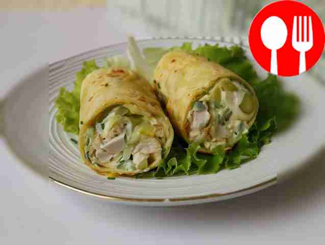 Тортилья с куриной грудкой и сыром