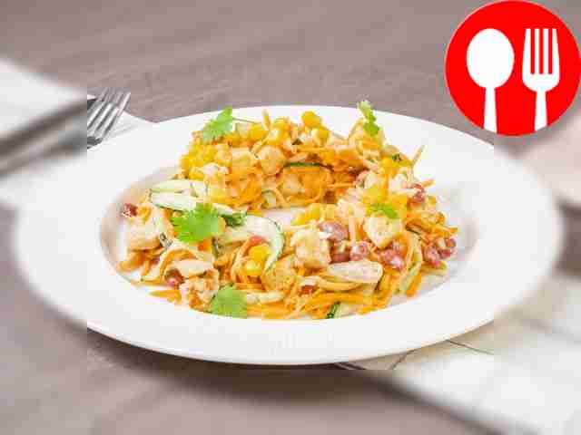 Салат с фасолью и корейской морковью