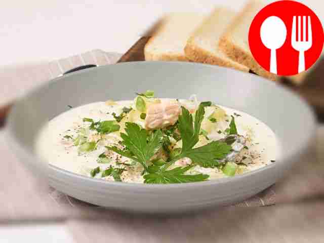 Финский лососевый суп со сливками