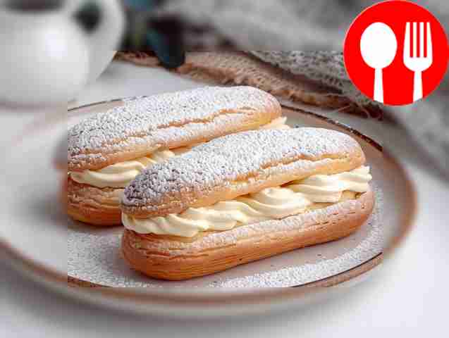 Классические эклеры со сливочным кремом