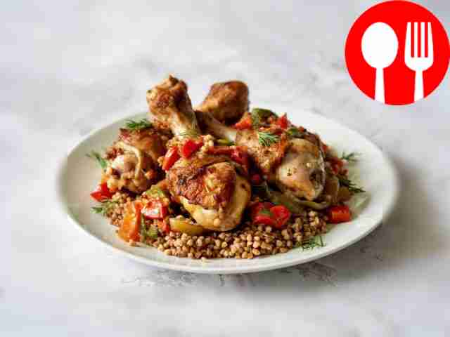 Сытная гречка с куриными голенями