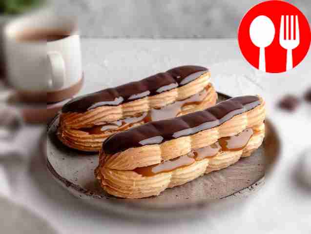 Домашние эклеры со сгущенкой