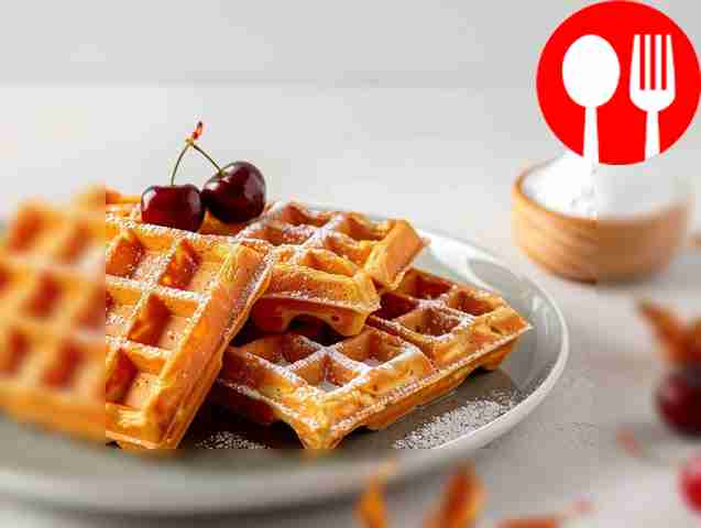 Вкусные твороженные вафли в вафельнице