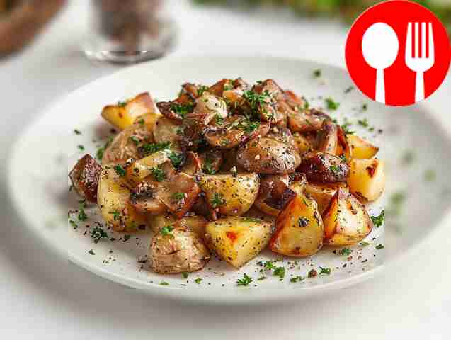 Жареные боровики с луком