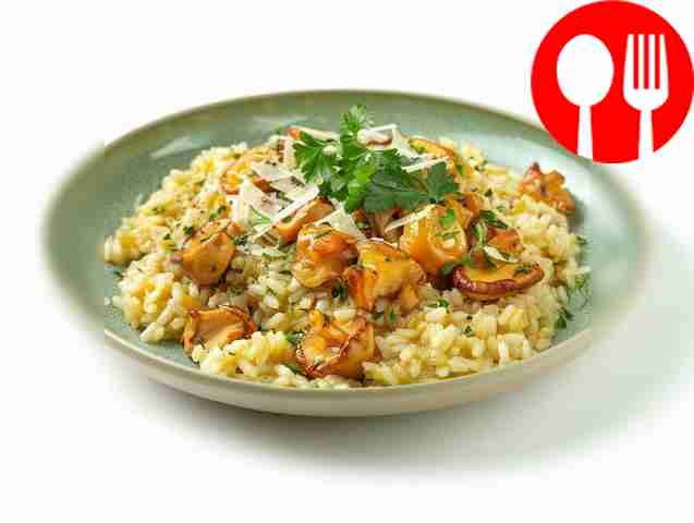 Нежное ризотто с лисичками