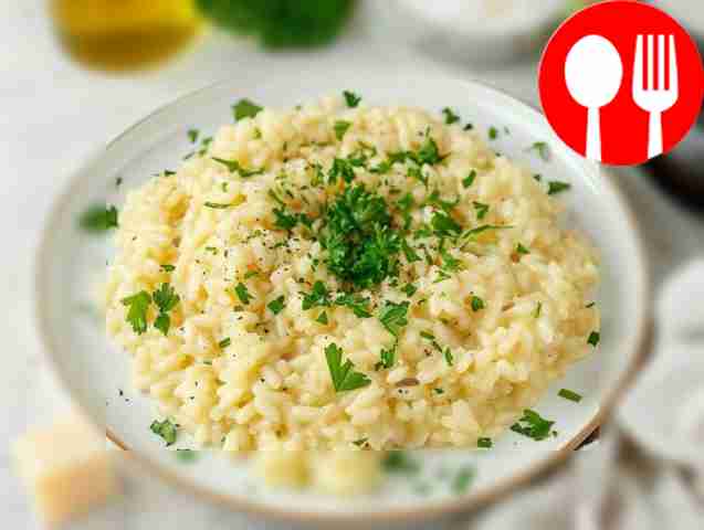 Полезное ризотто с баклажанами
