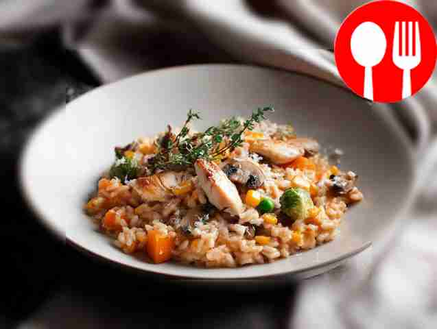 Сытное ризотто на костре