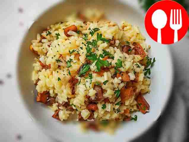 Сытный рис с грибами в мультиварке