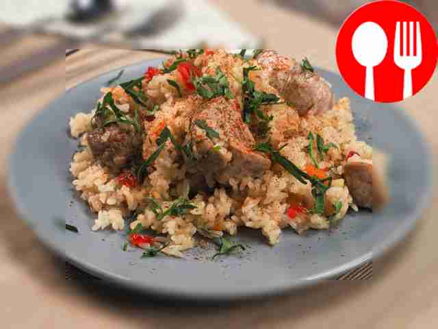 Плов из свинины в казане