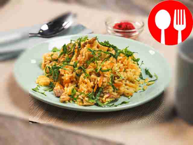 Плов с грибами