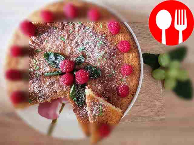 Манник с малиной