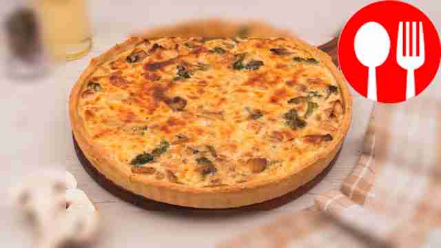 Лоранский пирог с грибами