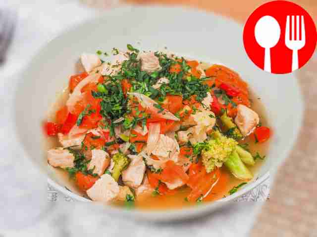 Индейка с овощной смесью