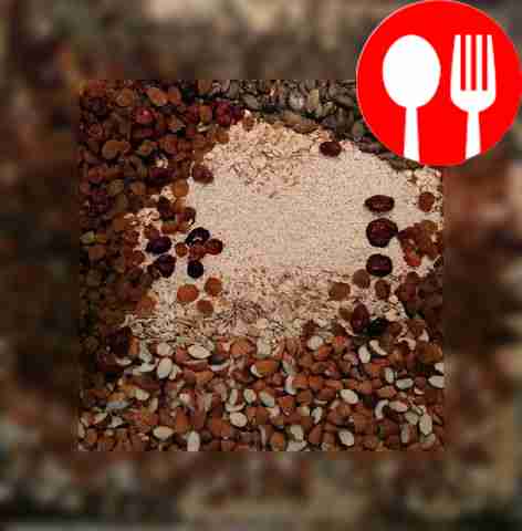 Соедините в выбранной вами посуде овсянку,...