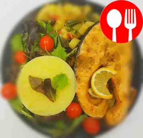 Аппетитная кета с кабачком