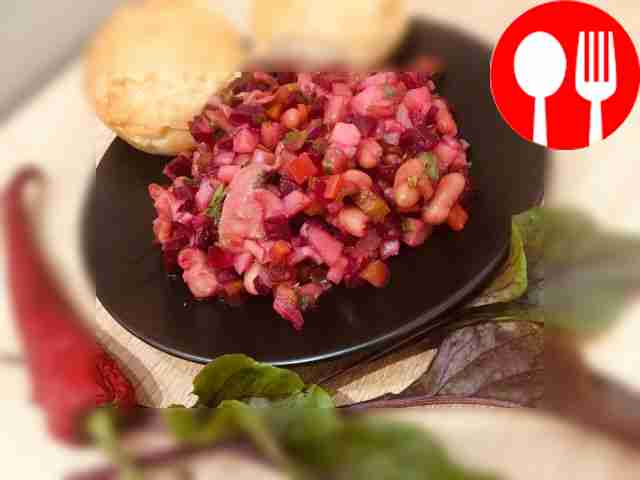 Сытная свекла с грибами