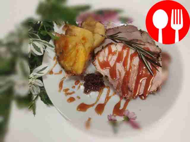 Домашняя ветчина в горчично-медовой глазури