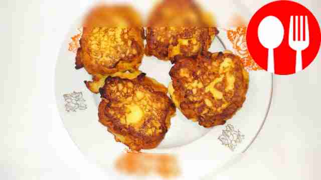 Быстрые яблочные оладьи