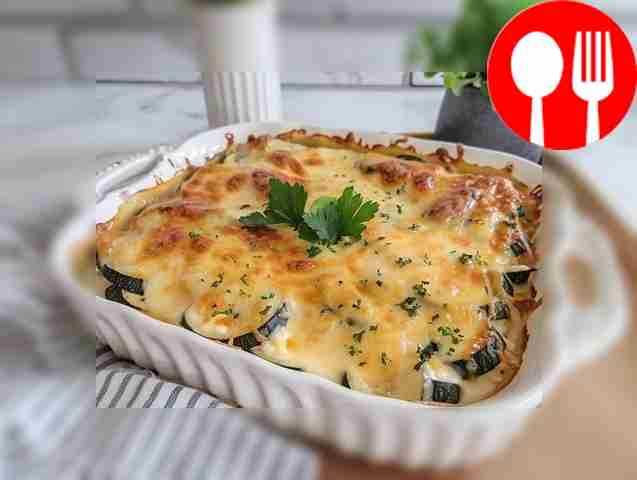 Нежный гратен из кабачков