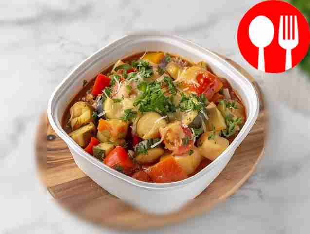 Овощное соте из кабачков и сладкого перца