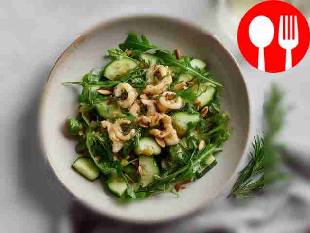 Полезный салат с морепродуктами