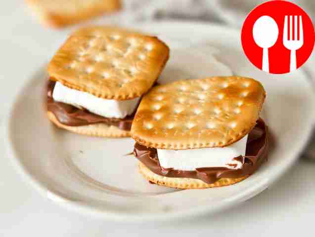 Печенье с маршмеллоу в микроволновке