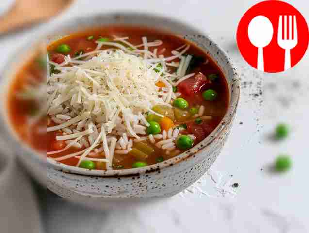 Сезонный минестроне с рисом по-итальянски